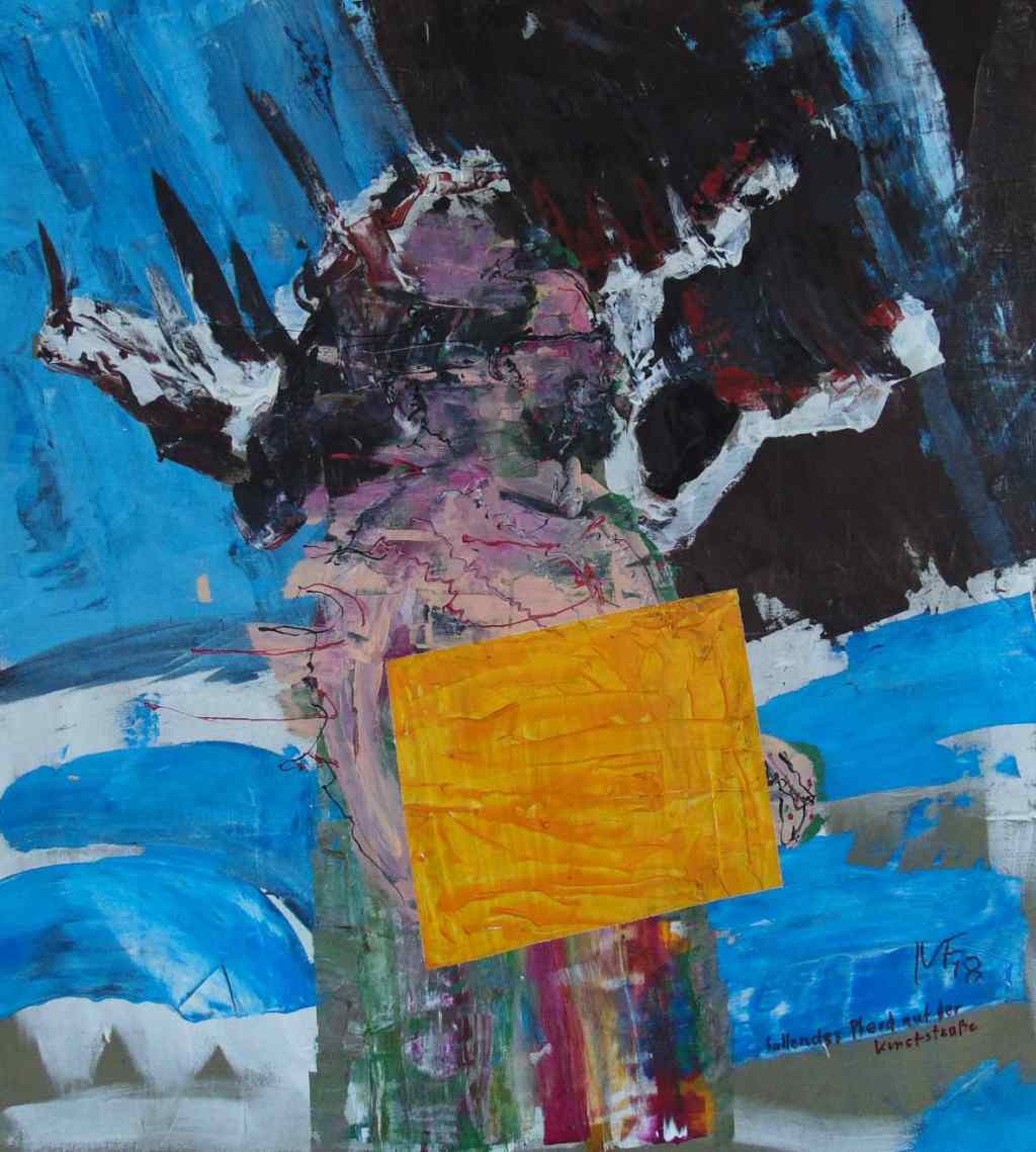 Portrait in front of falling horsePortrait&nbsp;vor